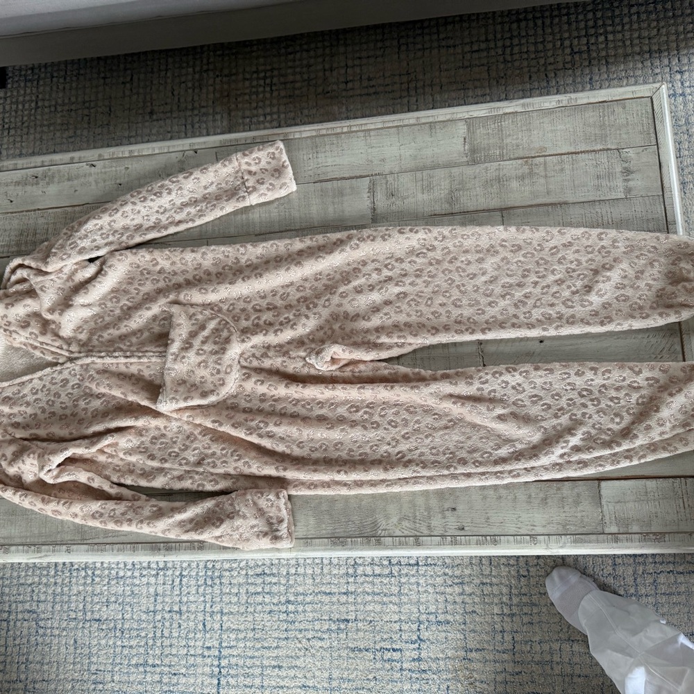 Girls 12 Cozy Leopard Print Onesie Pajamas